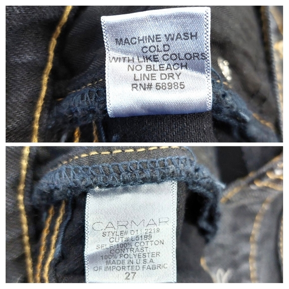 LF Carmar Non Stretch Denim Mid Rise Baggy Sequin Jeans - Picture 14 of 14